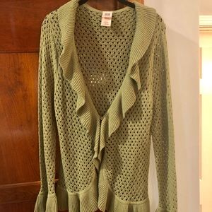 Sweater acrylic blend crochet, green